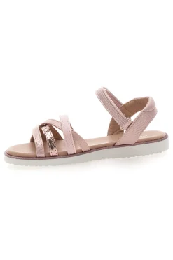 Sandali rosa metallizzato con fascette incrociate Pitt Kids 39G2546S
