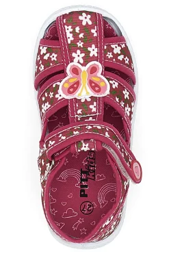 Sandali Rosa Morbidi con Farfalla e Velcro PITT KIDS PK3904A