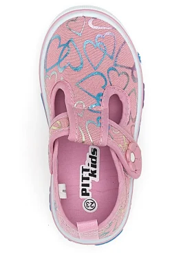 Sandali Rosa Primi Passi con Cuori Azzurri PITT KIDS PK2297A