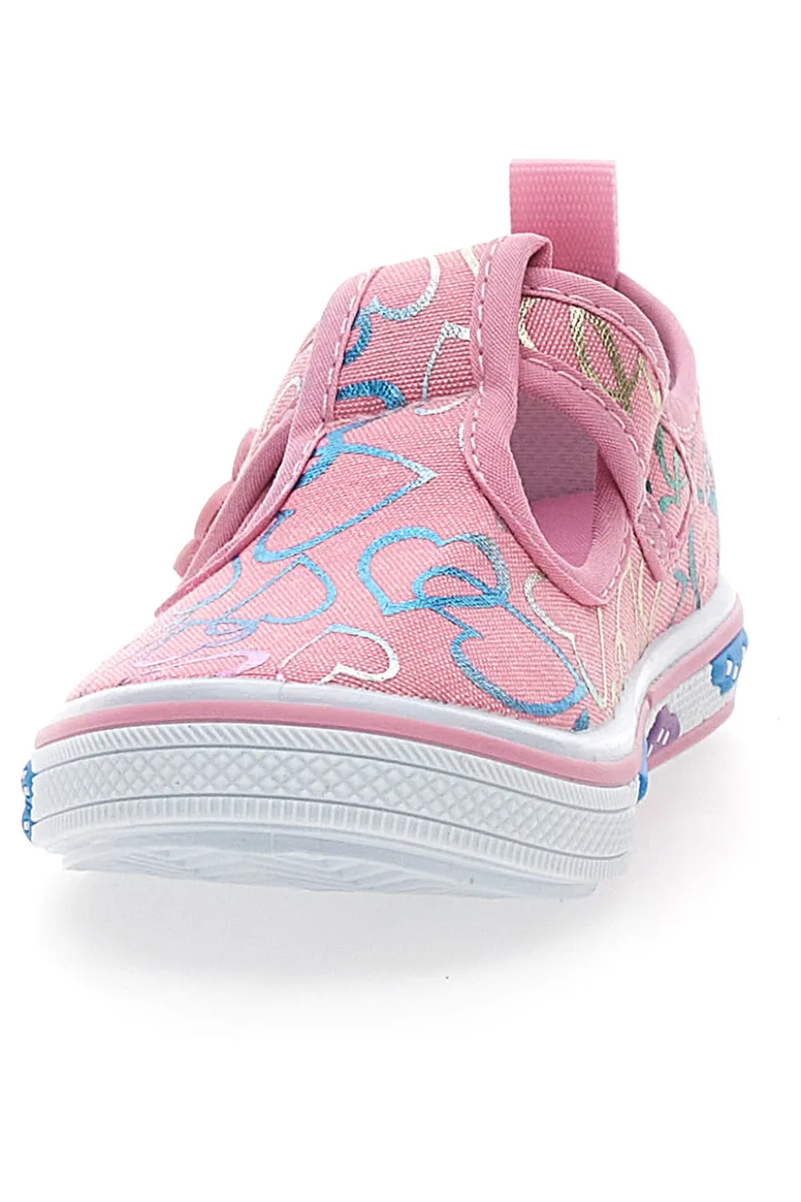 Sandali Rosa Primi Passi con Cuori Azzurri PITT KIDS PK2297A