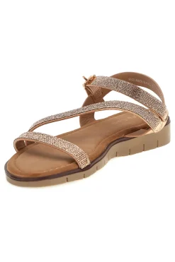 Sandali rose gold con fasce intrecciate Cafè cost RH23