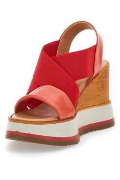 Sandali Rosse Con Zeppa Pittarello 24953