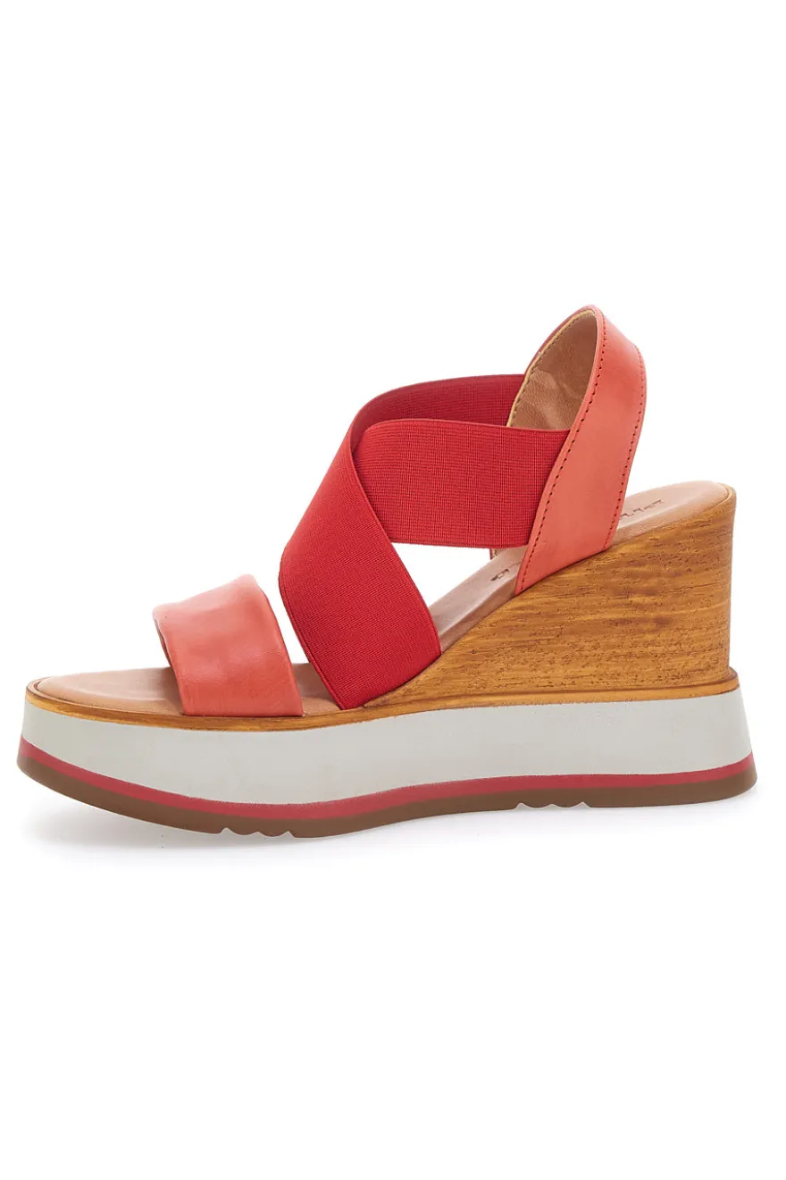 Sandali Rossi Made in Italy Con Zeppa Pittarello 34953