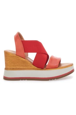 Sandali Rossi Made in Italy Con Zeppa Pittarello 34953