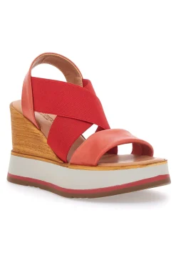 Sandali Rossi Made in Italy Con Zeppa Pittarello 34953