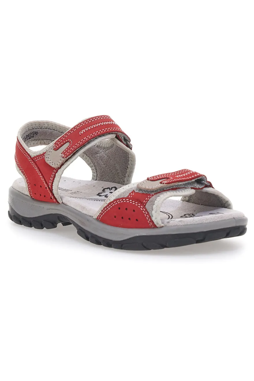 Sandali rossi sportivi con chiusura a strappo FLY DINAMIC FD50D