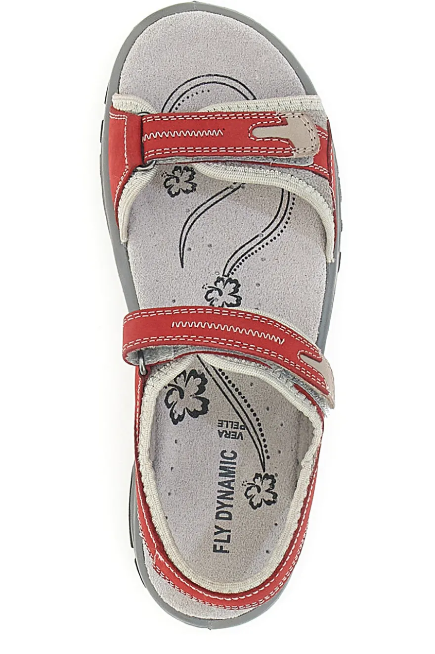 Sandali Rossi Sportivi in Pelle Fly Dinamic 50