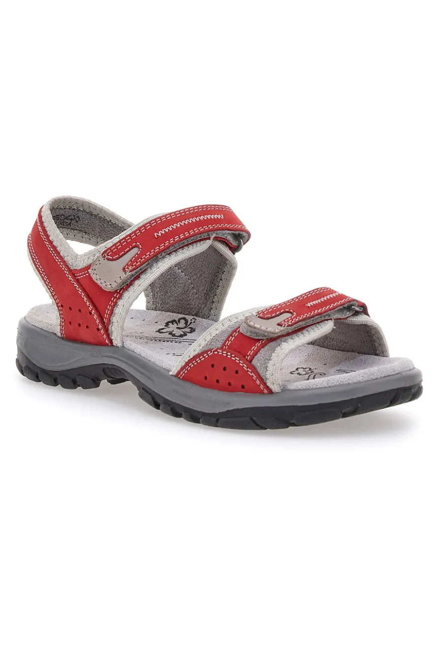 Sandali Rossi Sportivi in Pelle Fly Dinamic 50