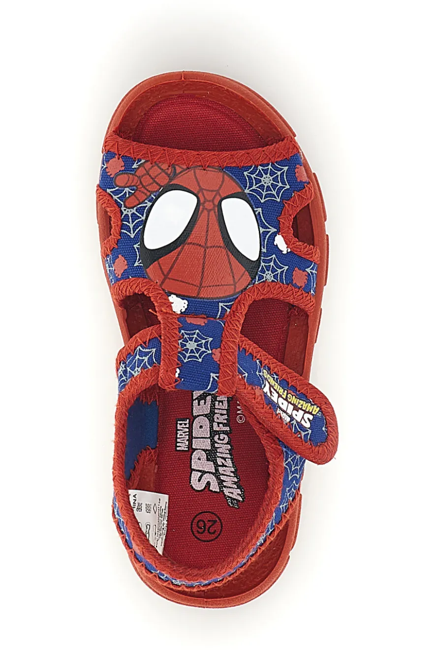 Sandali rosso blu primi passi con strappi Spiderman R1310675T
