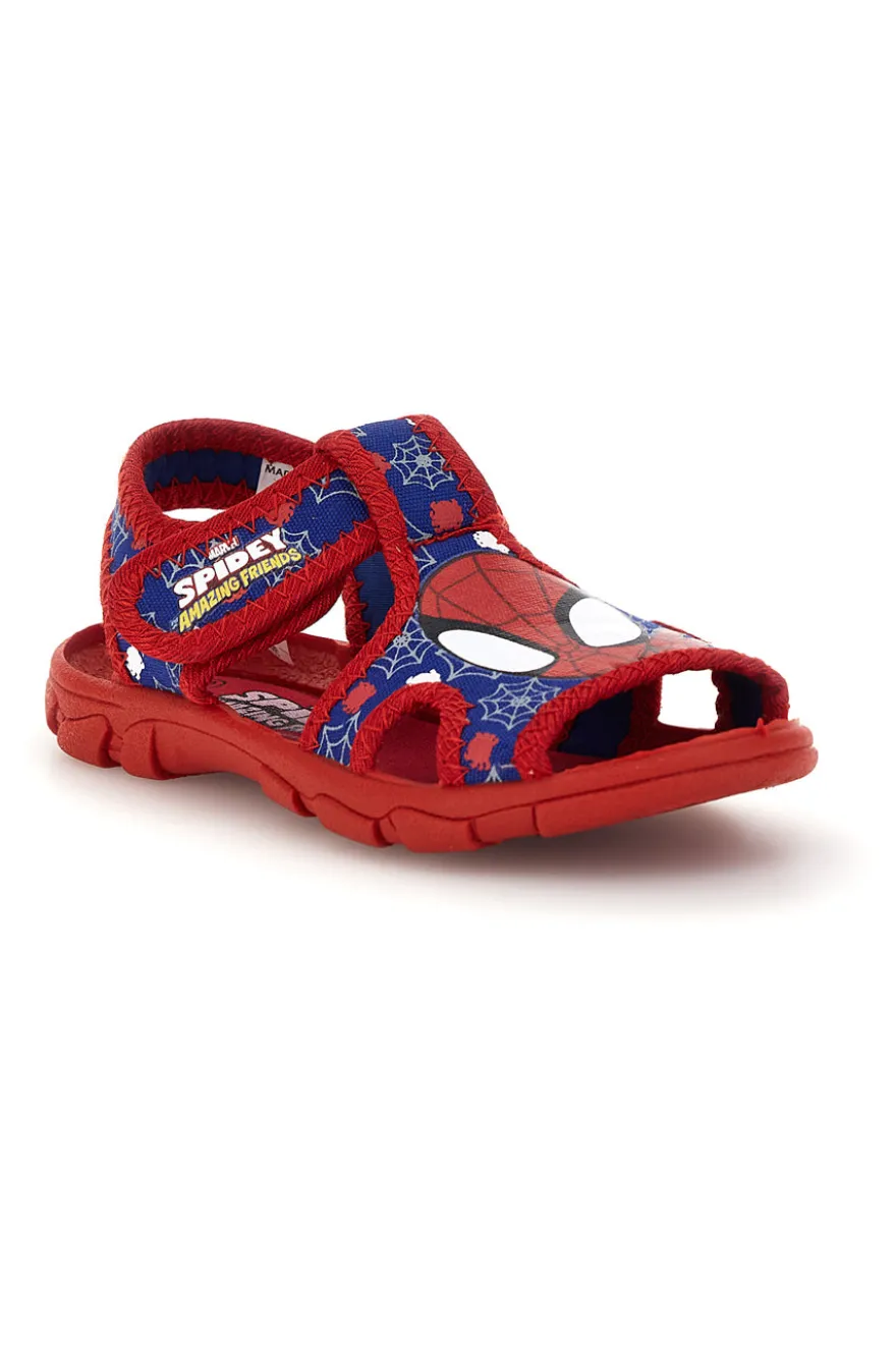 Sandali rosso blu primi passi con strappi Spiderman R1310675T