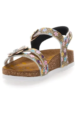 Sandali sabbia con fiore glitter Pittarello Bio 257A007SR