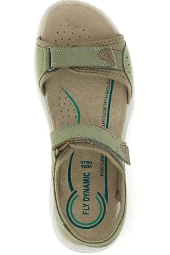 Sandali salvia in vera pelle con plantare anatomico 6 fly dinamic FD41