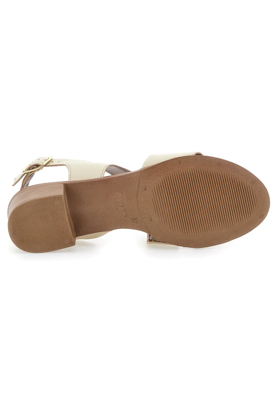 Sandali Sand In Vera Pelle Con Tacco 4 Cm Pittarello Look 243080