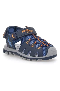 Sandali Semiaperti Blu con Velcro Pitt Kids 13095