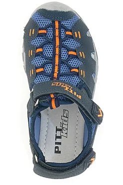 Sandali Semiaperti Blu con Velcro Pitt Kids 13095