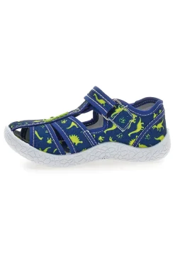 Sandali Semiaperti blu fantasia dinosauri primi passi Pitt kids PK2492F