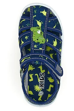Sandali Semiaperti blu fantasia dinosauri primi passi Pitt kids PK2492F