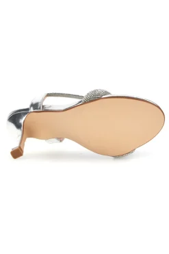 Sandali silver con strass tacco alto First Lady P704