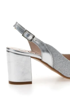 SandalI Slingback Argento con Punta Aperta PITTARELLO GLAM 5916