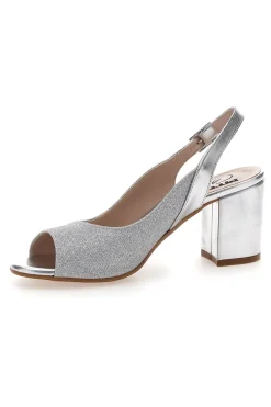 SandalI Slingback Argento con Punta Aperta PITTARELLO GLAM 5916