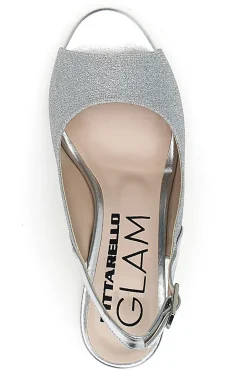 SandalI Slingback Argento con Punta Aperta PITTARELLO GLAM 5916
