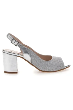 SandalI Slingback Argento con Punta Aperta PITTARELLO GLAM 5916