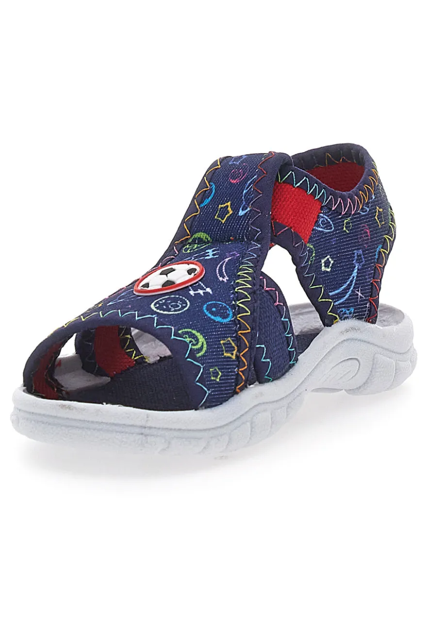 Sandali sportivi blu con grafiche PITT KIDS 2242783
