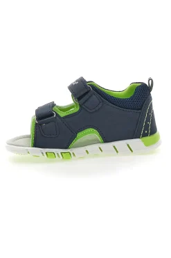 Sandali sportivi blu e verdi con velcro Superga S83U507