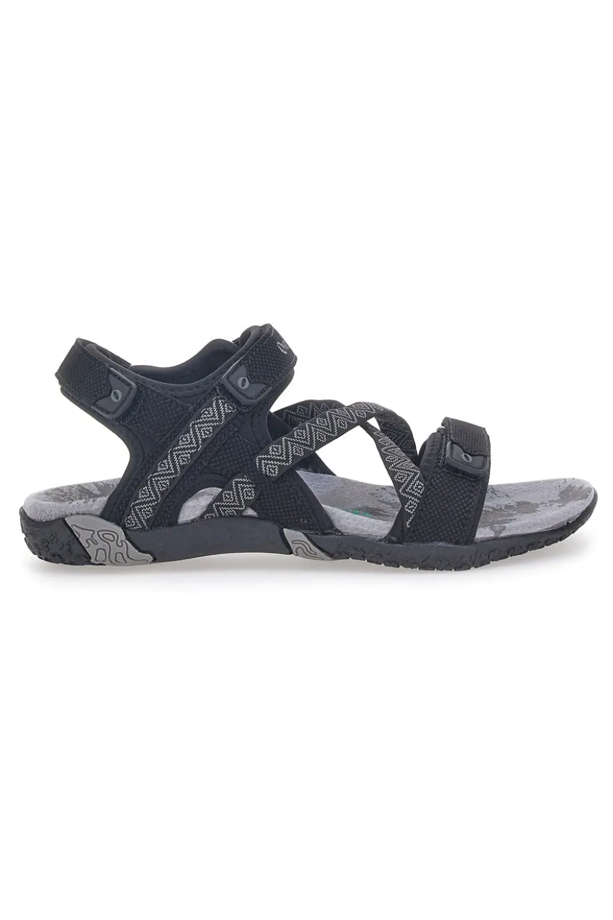 Sandali Sportivi con Velcro Neri Overland 22326