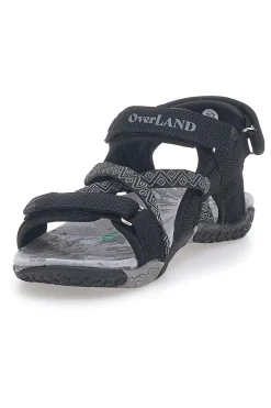 Sandali Sportivi con Velcro Neri Overland 22326