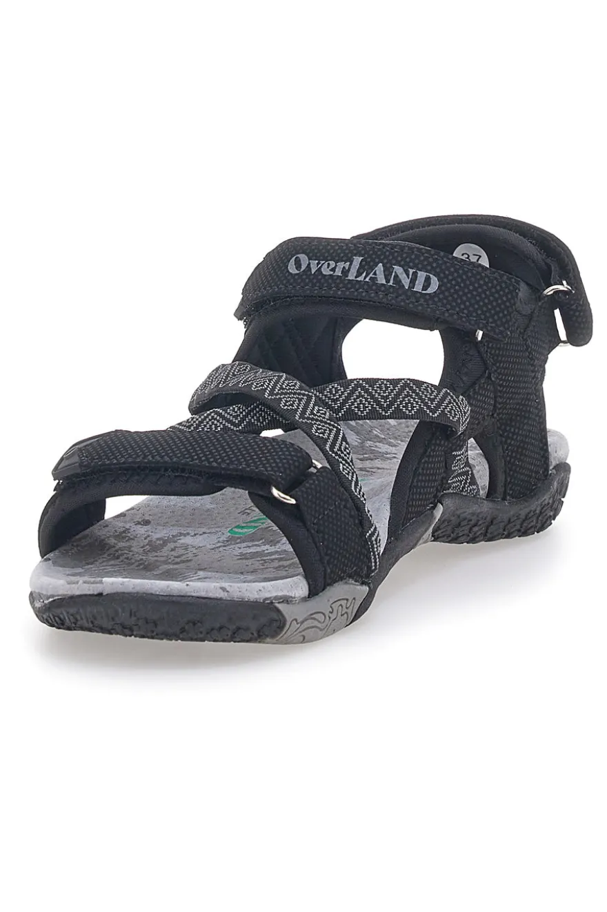Sandali Sportivi con Velcro Neri Overland 22326