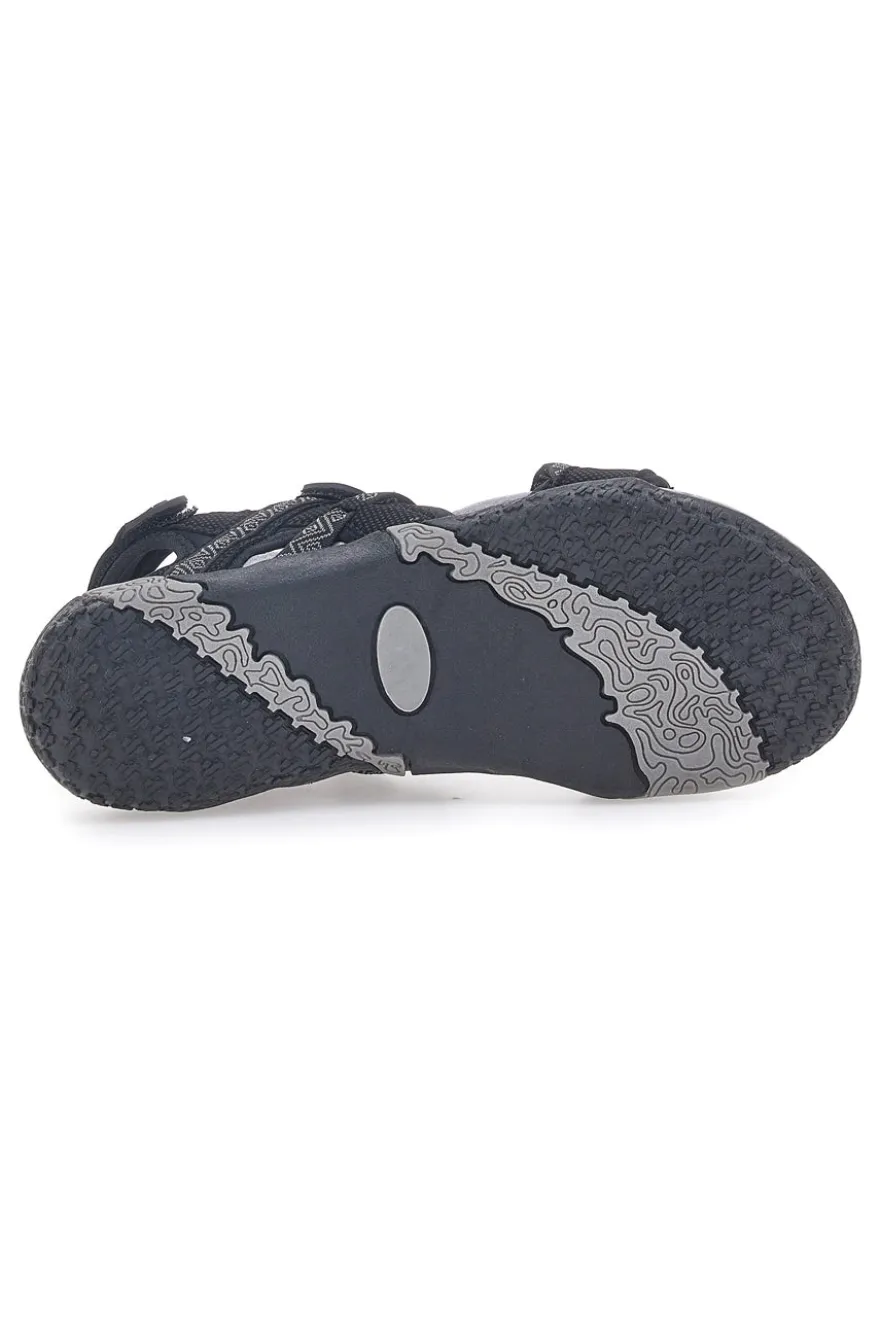 Sandali Sportivi con Velcro Neri Overland 22326