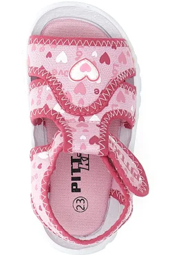 Sandali sportivi fucsia con cuori PITT KIDS 2242775