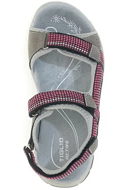 Sandali sportivi grigi e fucsia con chiusura a strappo TIGLIO 51358