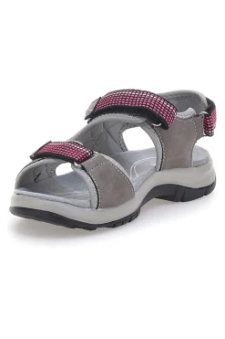 Sandali sportivi grigi e fucsia con chiusura a strappo TIGLIO 51358