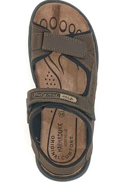 Sandali Sportivi Marroni Con Sottopiede in Pelle Marmaduke 2426