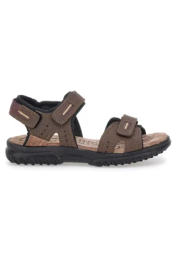 Sandali Sportivi Marroni Con Sottopiede in Pelle Marmaduke 3333