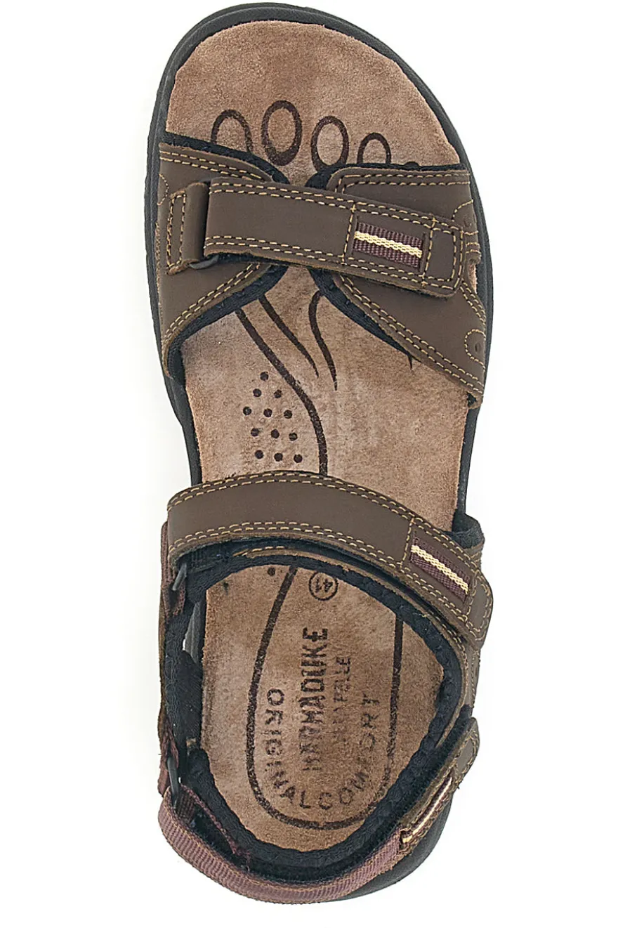 Sandali Sportivi Marroni Con Sottopiede in Pelle Marmaduke 3333