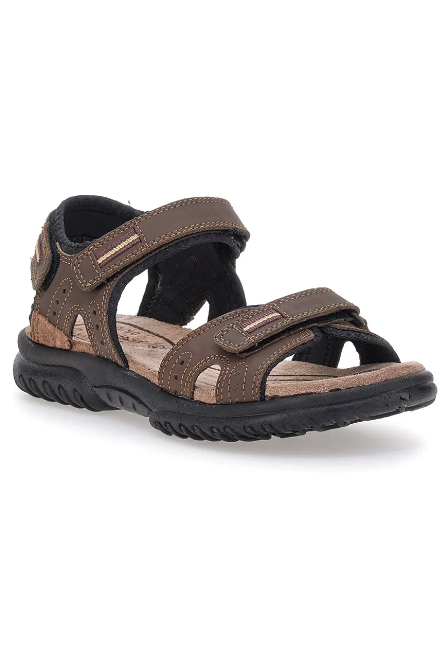 Sandali Sportivi Marroni Con Sottopiede in Pelle Marmaduke 3333