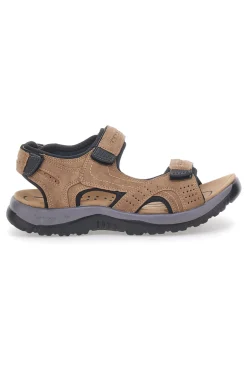 Sandali sportivi marroni con strappi regolabili Johes Land CNSS25T14