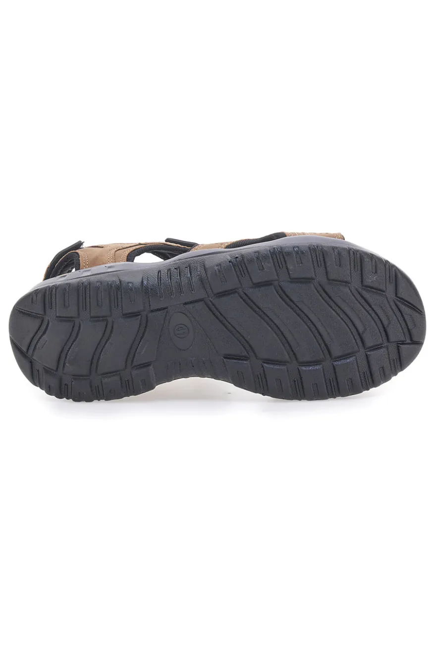 Sandali sportivi marroni con strappi regolabili Johes Land CNSS25T14