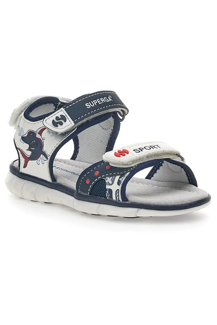 Sandali Superga 63944 Bianchi e Blu