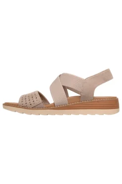 Sandali taupe con fascia incrociata e Arch Fit Skechers Arch Fit Oasis B Perf