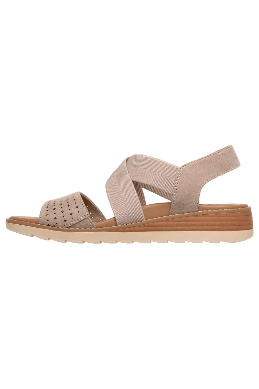 Sandali taupe con fascia incrociata e Arch Fit Skechers Arch Fit Oasis B Perf