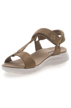 Sandali Taupe con Velcro e Glitter THE FIRST ACTIVE 6