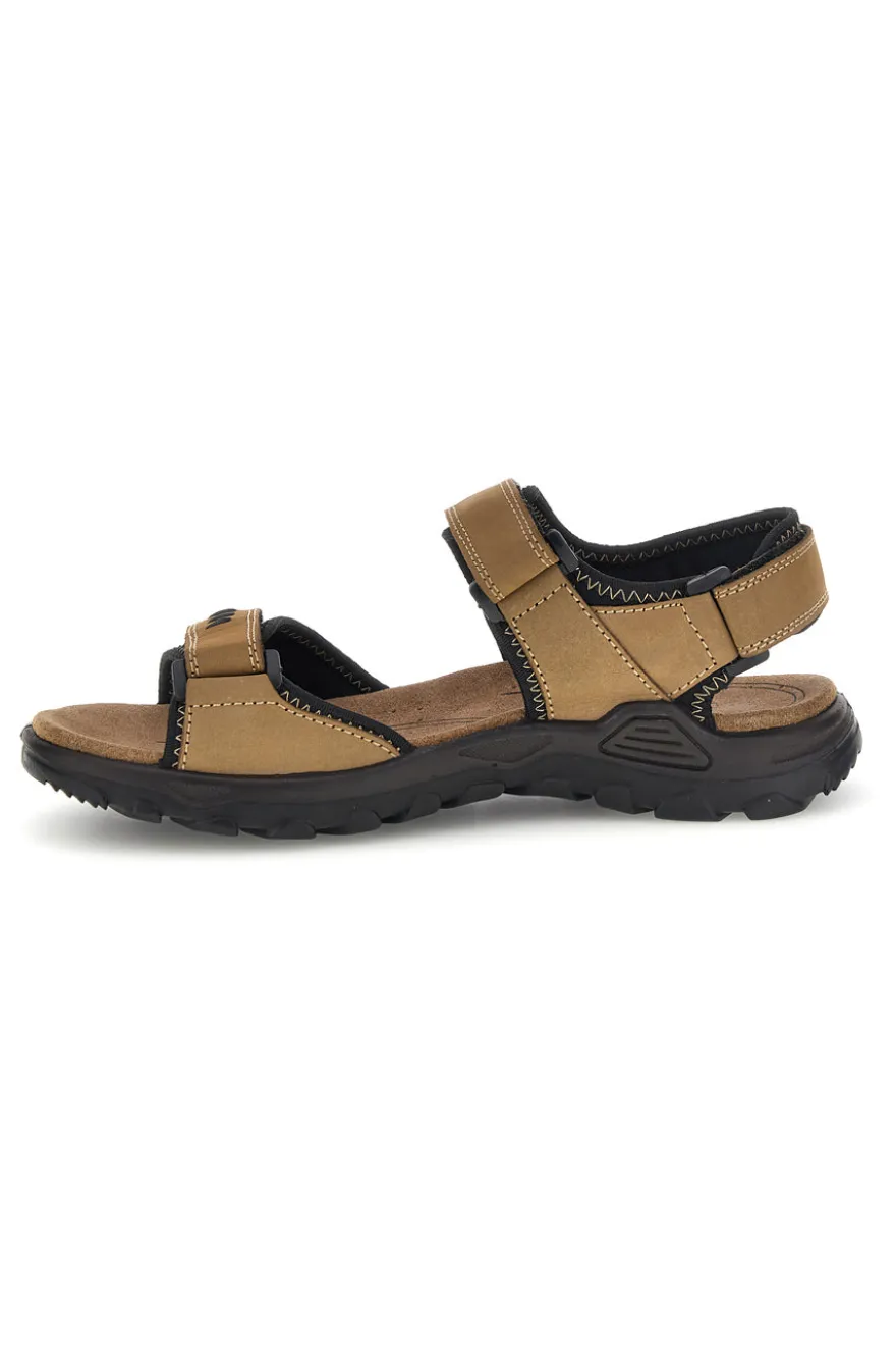 Sandali taupe in vera pelle con chiusure a strappo Fly dynamic FD10