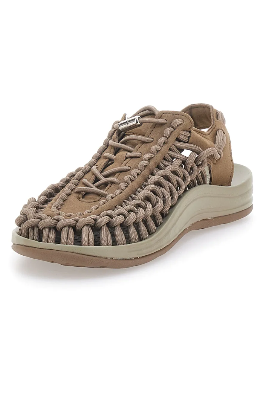 Sandali taupe intrecciati effetto corda gorpcore PITTARELLO TIERRA TOYA