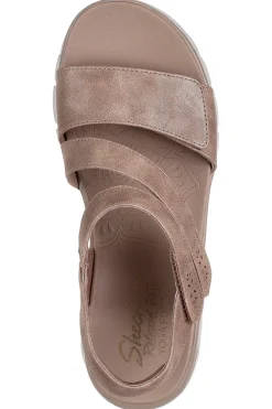 Sandali taupe metallizzato con tripla fascia regolabile Skechers EASY GOING ALL DAY CHIC