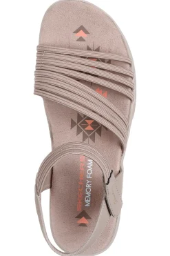 Sandali Vegan Taupe Skechers Reggae Slim Coffee Run