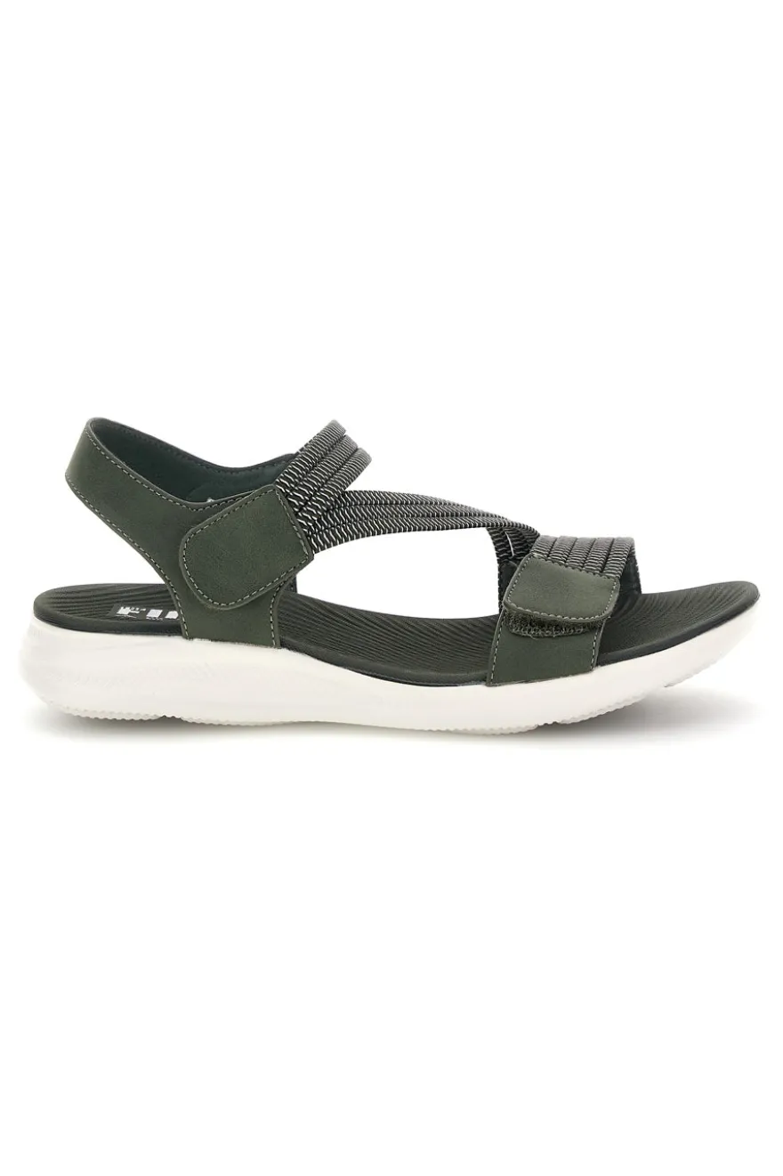 Sandali Verde con fasce elastiche First active 2